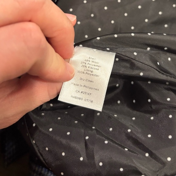 Talbots Women’s Aberdeen houndstooth wool blend career blazer jacket size 10P - Picture 7 of 11